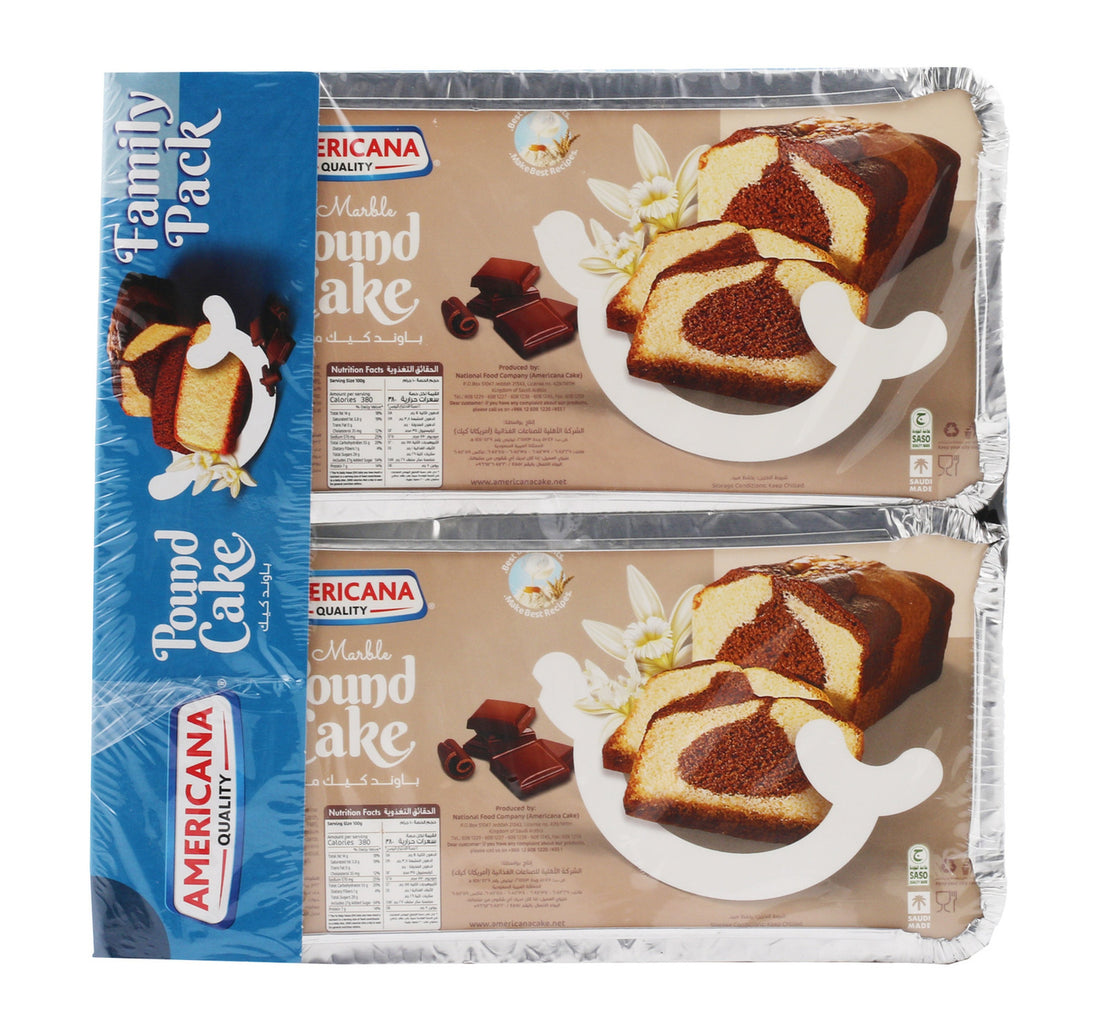 أمريكانا ماربل باوند كيك عبوة اقتصادية ٢ × ٢٩٠ جم