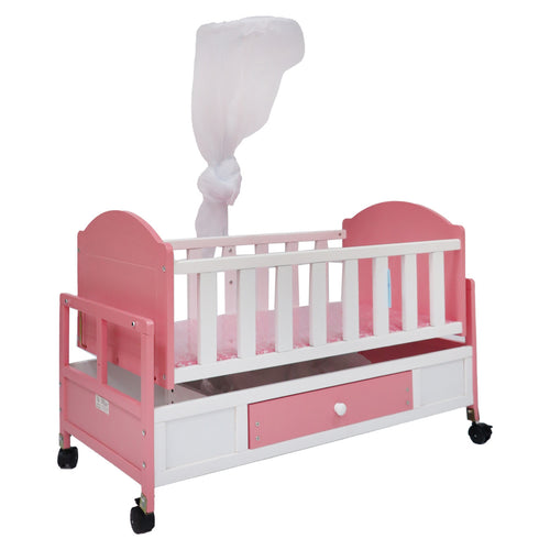 First Step Baby Wooden Cradle, White A25, 5370B2