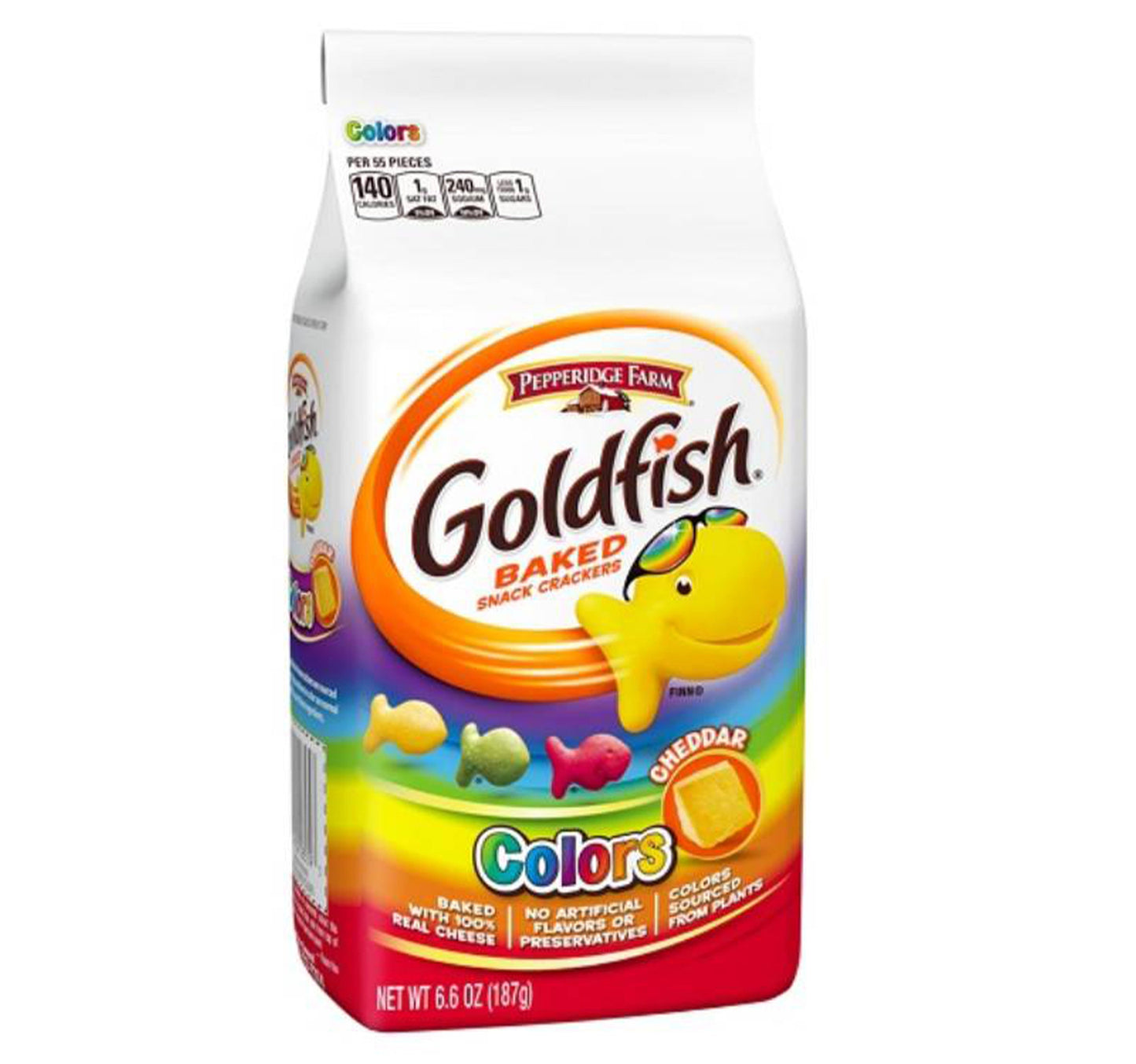 Pepperidge Farm Goldfish Baked Cheddar Colors Crackers 187 g