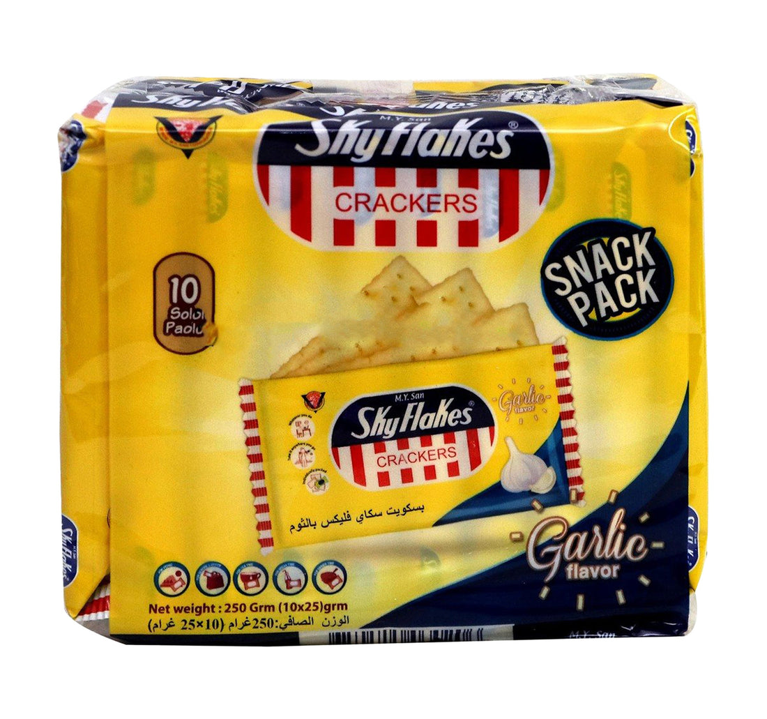 M.Y San Sky Flakes Garlic Crackers 250 g
