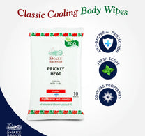 Snake Brand Prickly Heat Cooling Body Wipes Classic 10 pcs