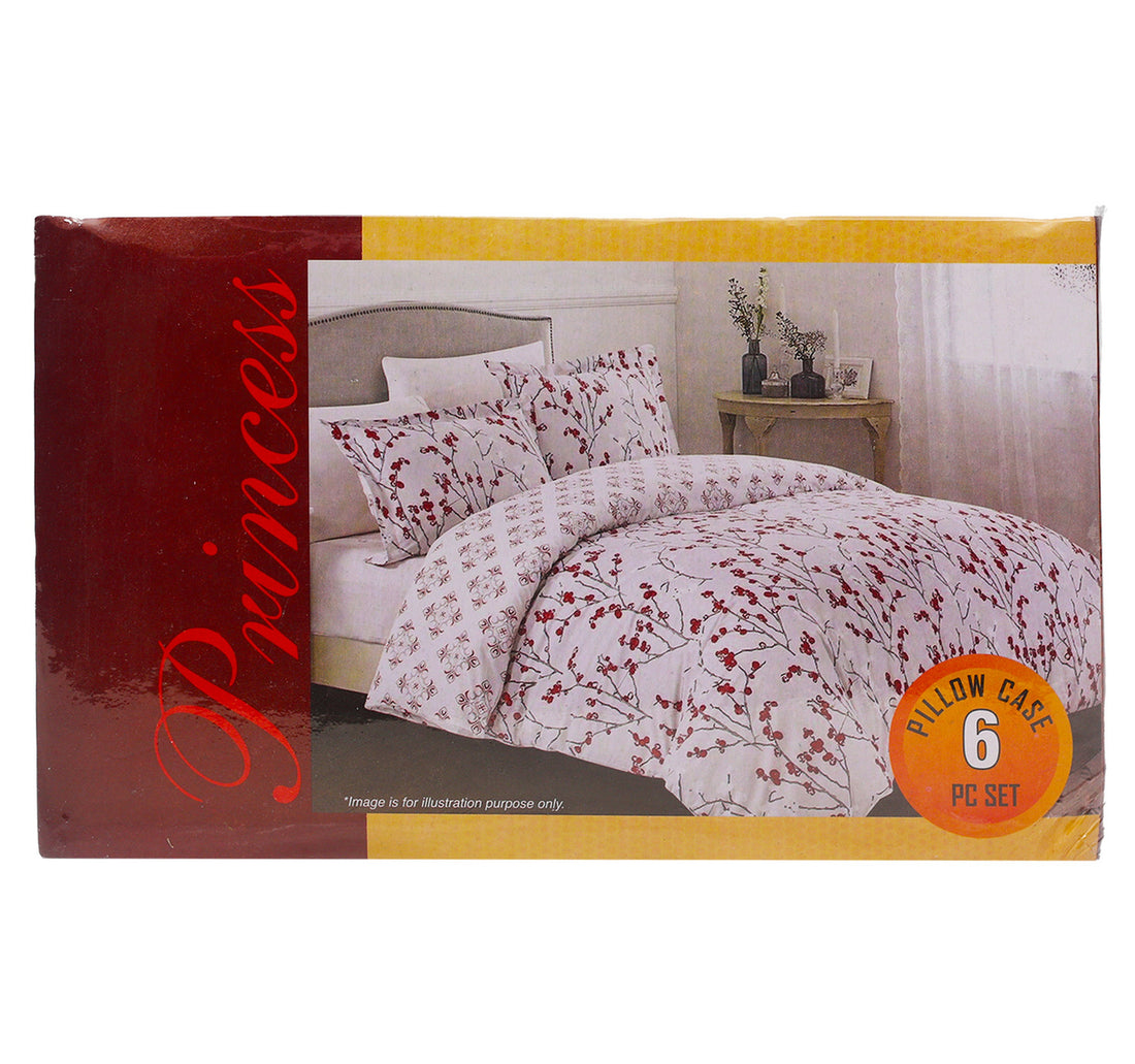 مجموعة أغطية وسائد الأميرة المكونة من 6 قطع متنوعة