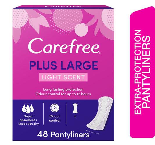 بطانات كيرفري اليومية بلس كبيرة برائحة خفيفة 48 قطعة