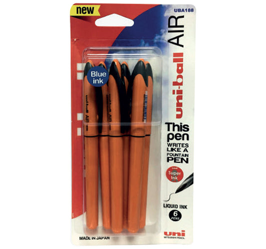 Uniball Air Micro Fine Rollerball Pen 6pcs Set 188M-OE-06C
