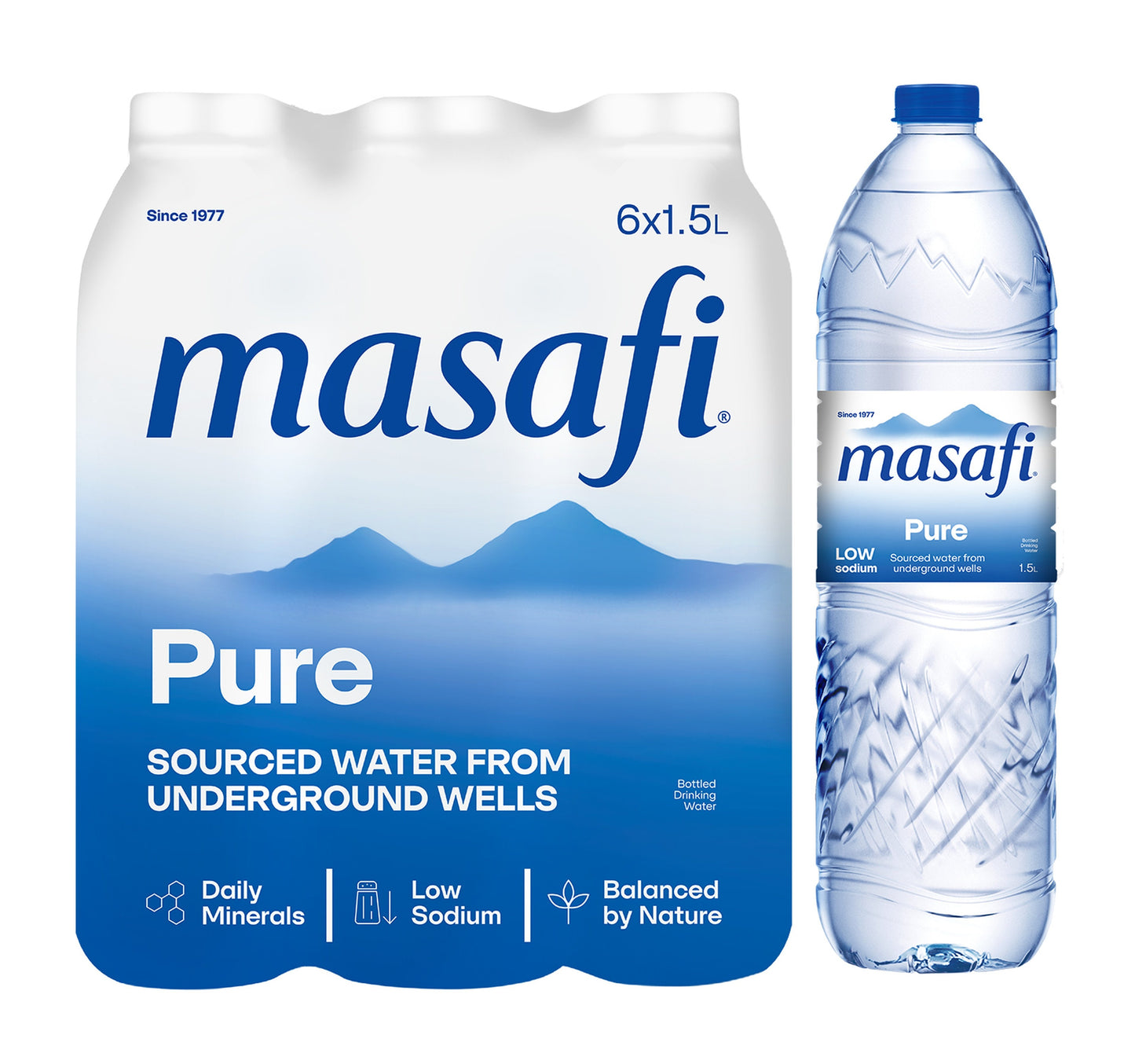 Masafi Pure Drinking Water 6 x 1.5 Litres