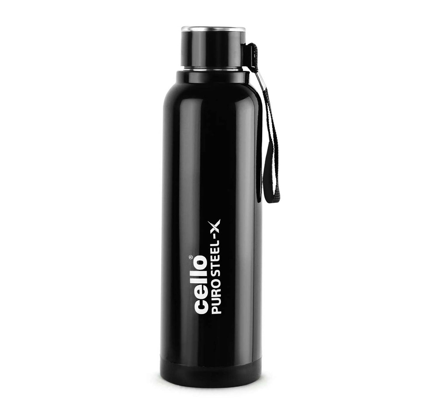 Cello Stainless Steel Water Bottle Puro X-Benz 600ml Assorted Per Pc