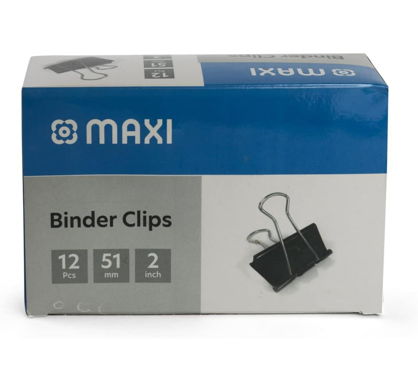 Maxi Metal Binder Clips, 51mm, 12 pcs, Black, BCL51
