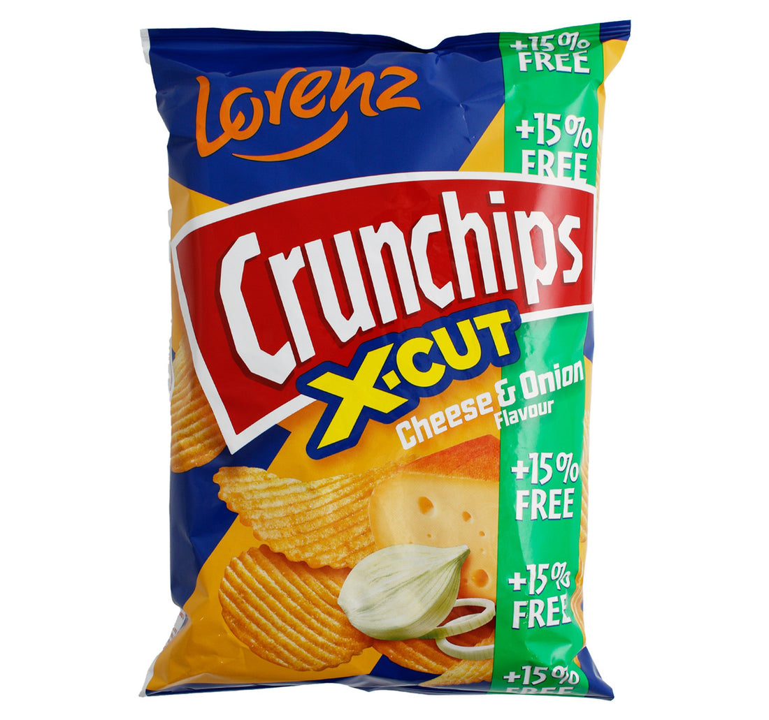 Lorenz Crunchips X-Cut Cheese & Onion Flavour 130 g + 15% Extra