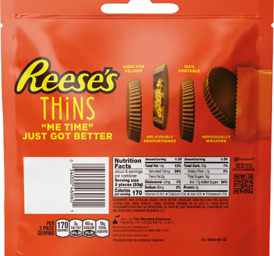 Reese's Thins Milk Chocolate & Peanut Butter Cups 208 g