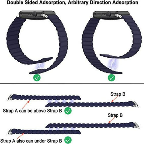 Trands Apple Watch Magnetic Strap, Deep Blue, AW6915