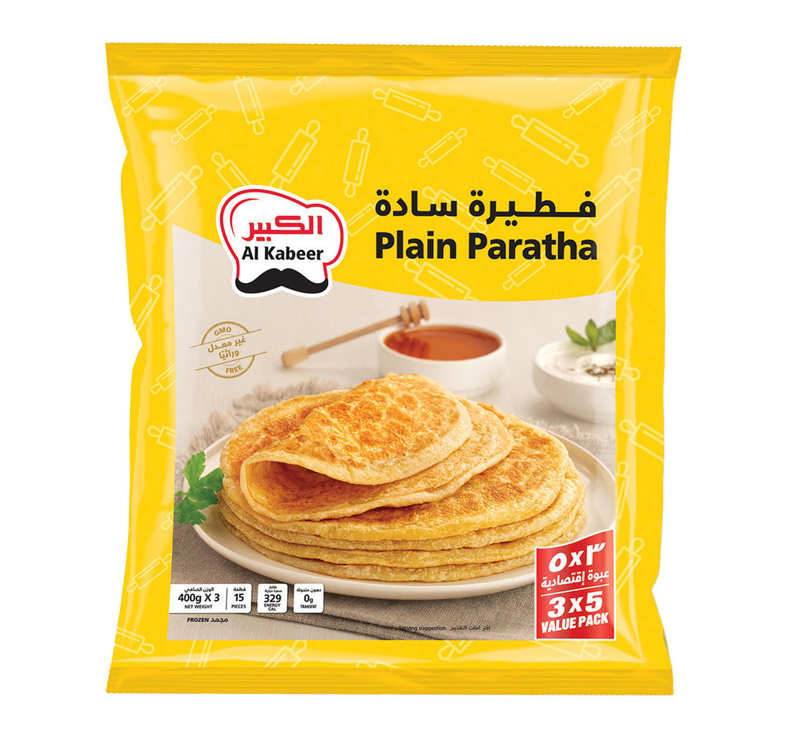 Al Kabeer Plain Paratha Value Pack 5 pcs 3 x 400 g