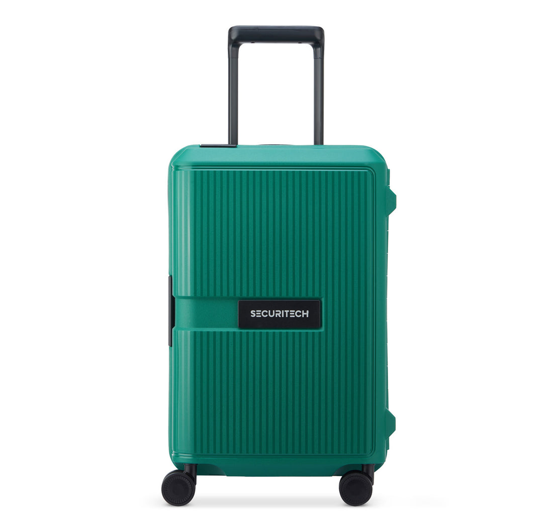 Delsey Securitech Stone 4 Double Wheels Hard Trolley, 55 cm, Green