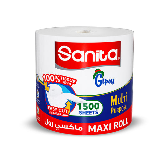 Sanita Gipsy Multi Purpose Maxi Roll Tissue 1500 Sheets
