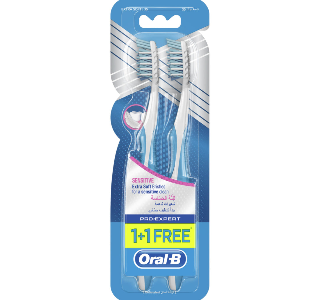 Oral B Toothbrush Pro- Expert Sensitive Extra Soft 1+1