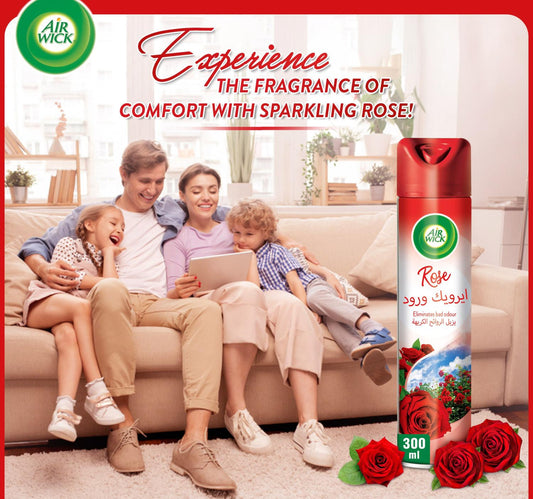 Air Wick Aerosol Rose Scent 3 x 300 ml