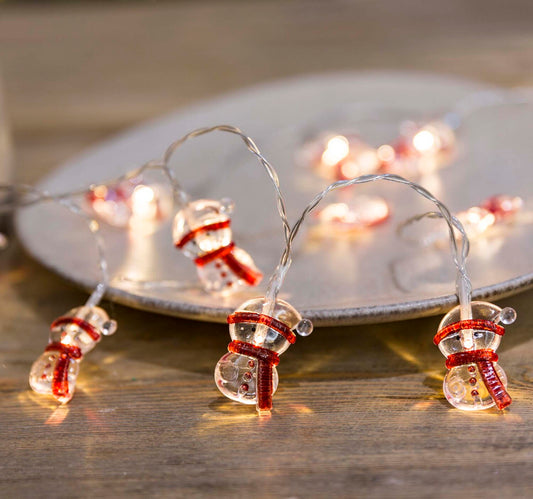 Party Fusion Battery Operated Snow Man LED Light 10's A200086