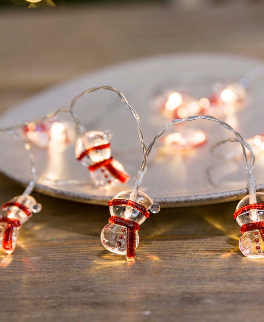 Party Fusion Battery Operated Snow Man LED Light 10's A200086