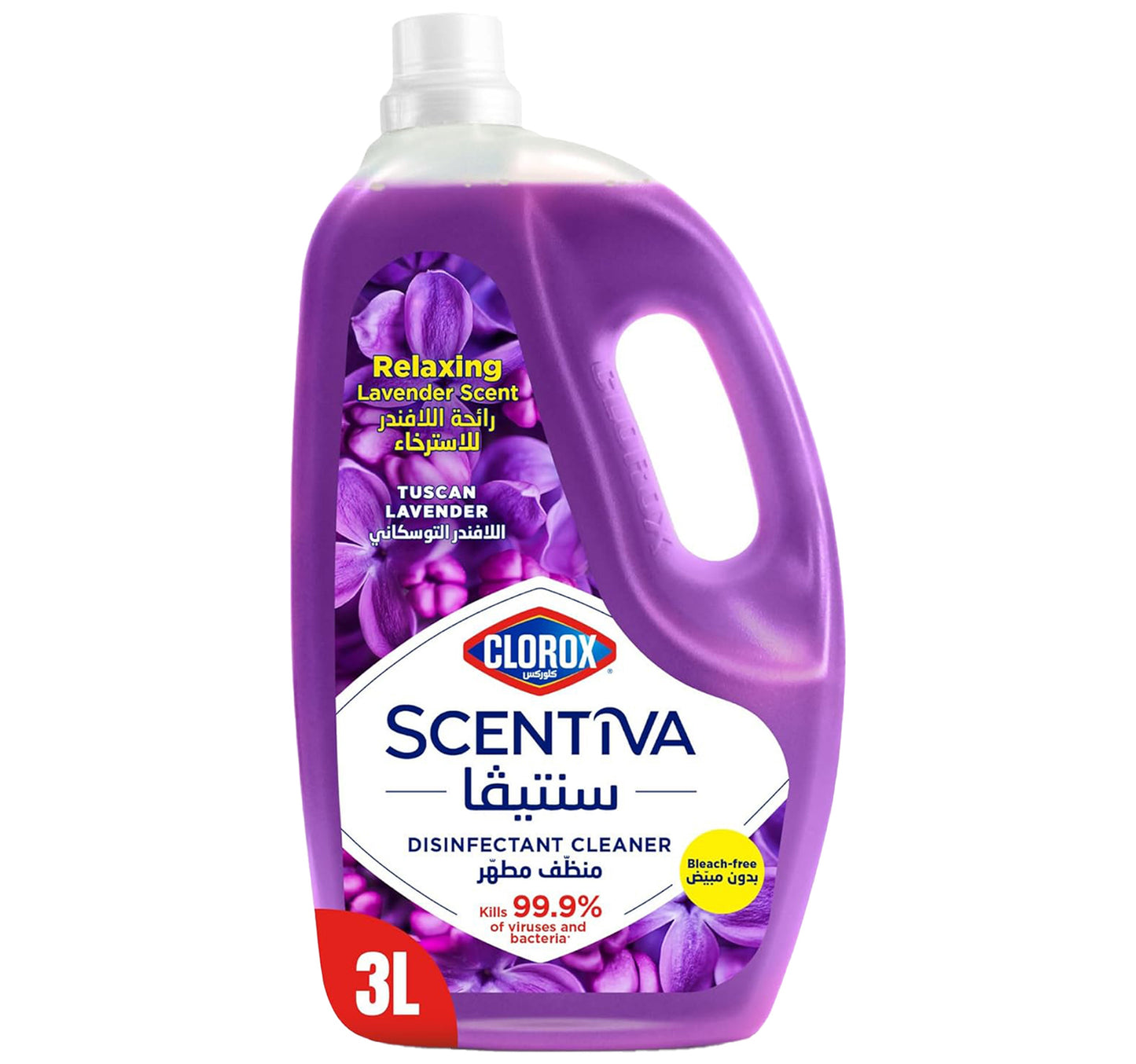 Clorox Scentiva Disinfectant Cleaner Tuscan Lavender Bleach Free 3 Litres