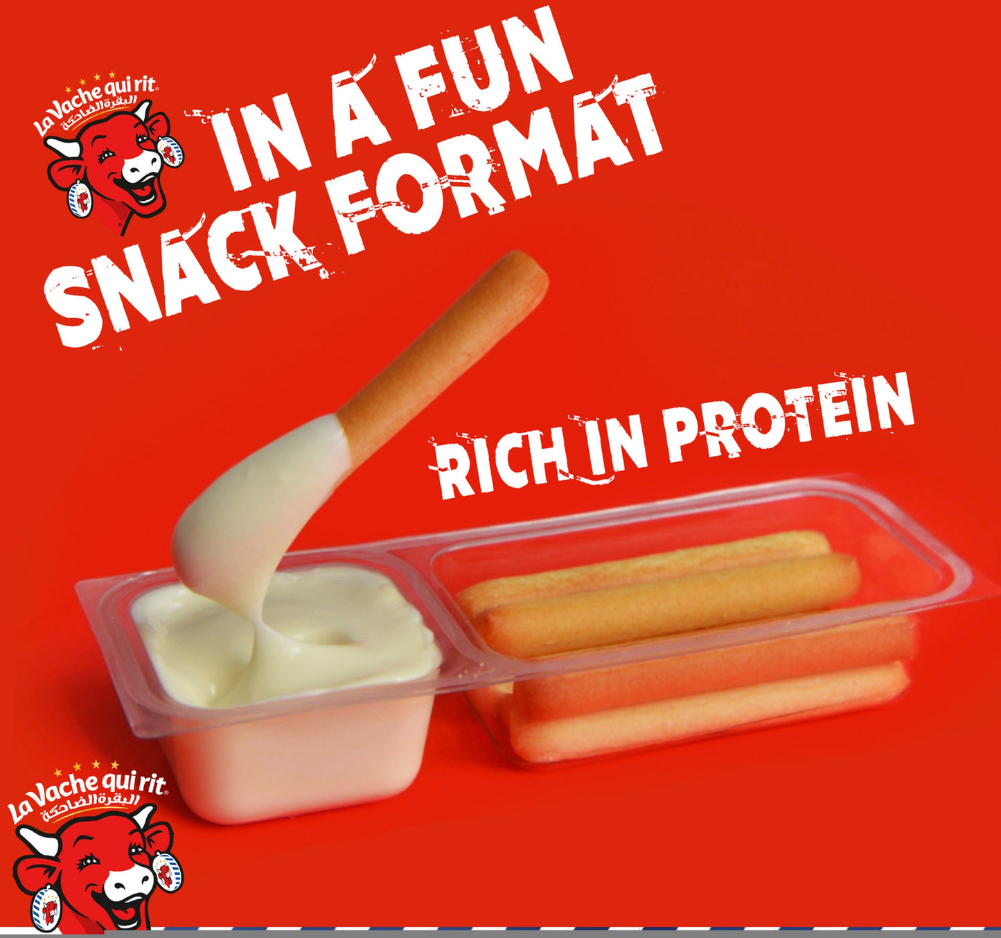 La Vache qui Rit Dip & Crunch Cheese and Breadstick Snack 280 g