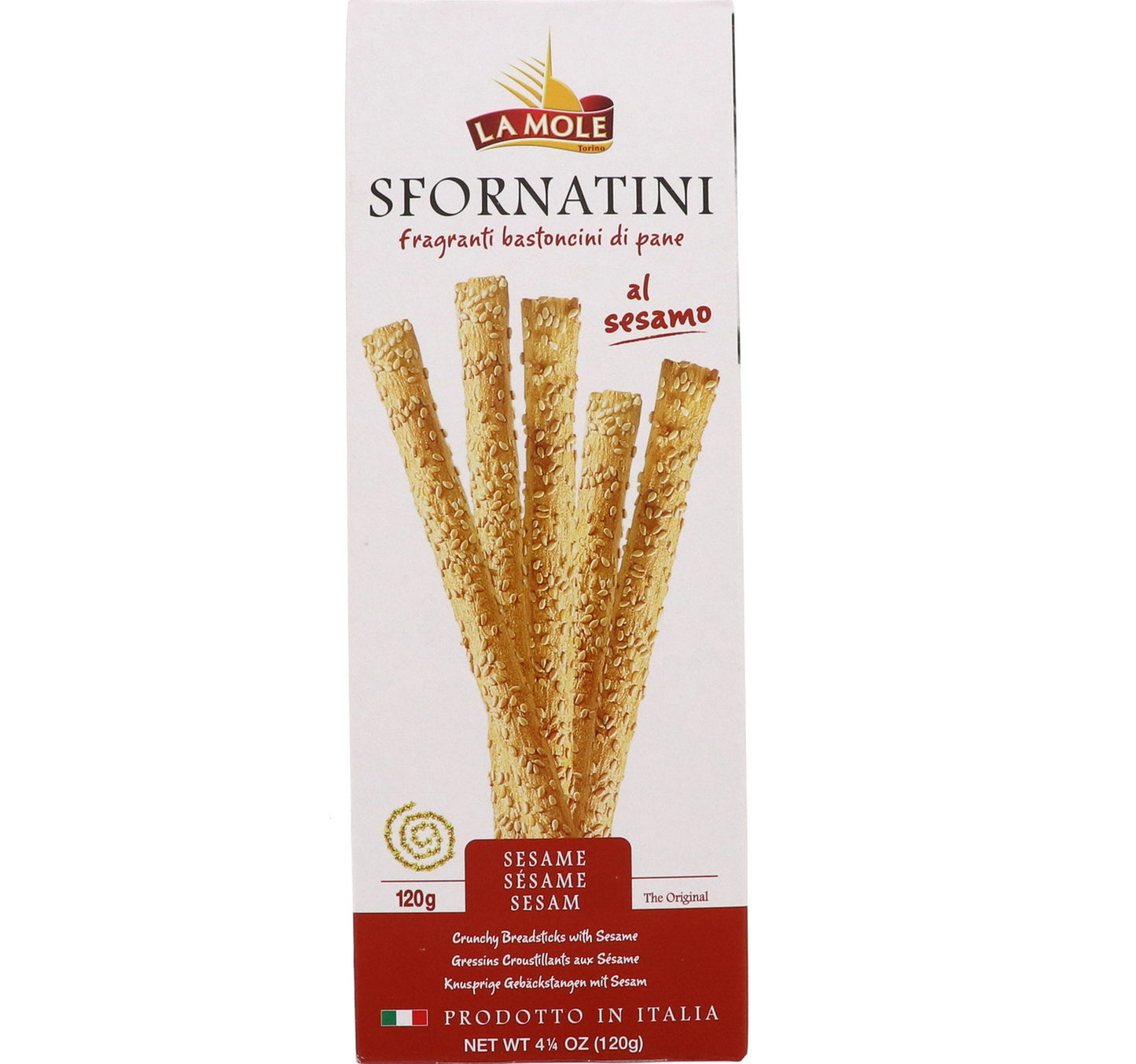 La Mole Sfornatini Bread Sticks With sesame 120 g