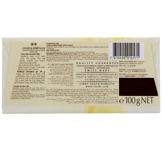 Lindt Swiss Classic White Chocolate 100 g