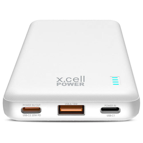 Xcell Power Bank, 10200 mAh, White, PC-10200PD