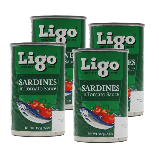 Ligo Sardines In Tomato Sauce Value Pack 4 x 155 g