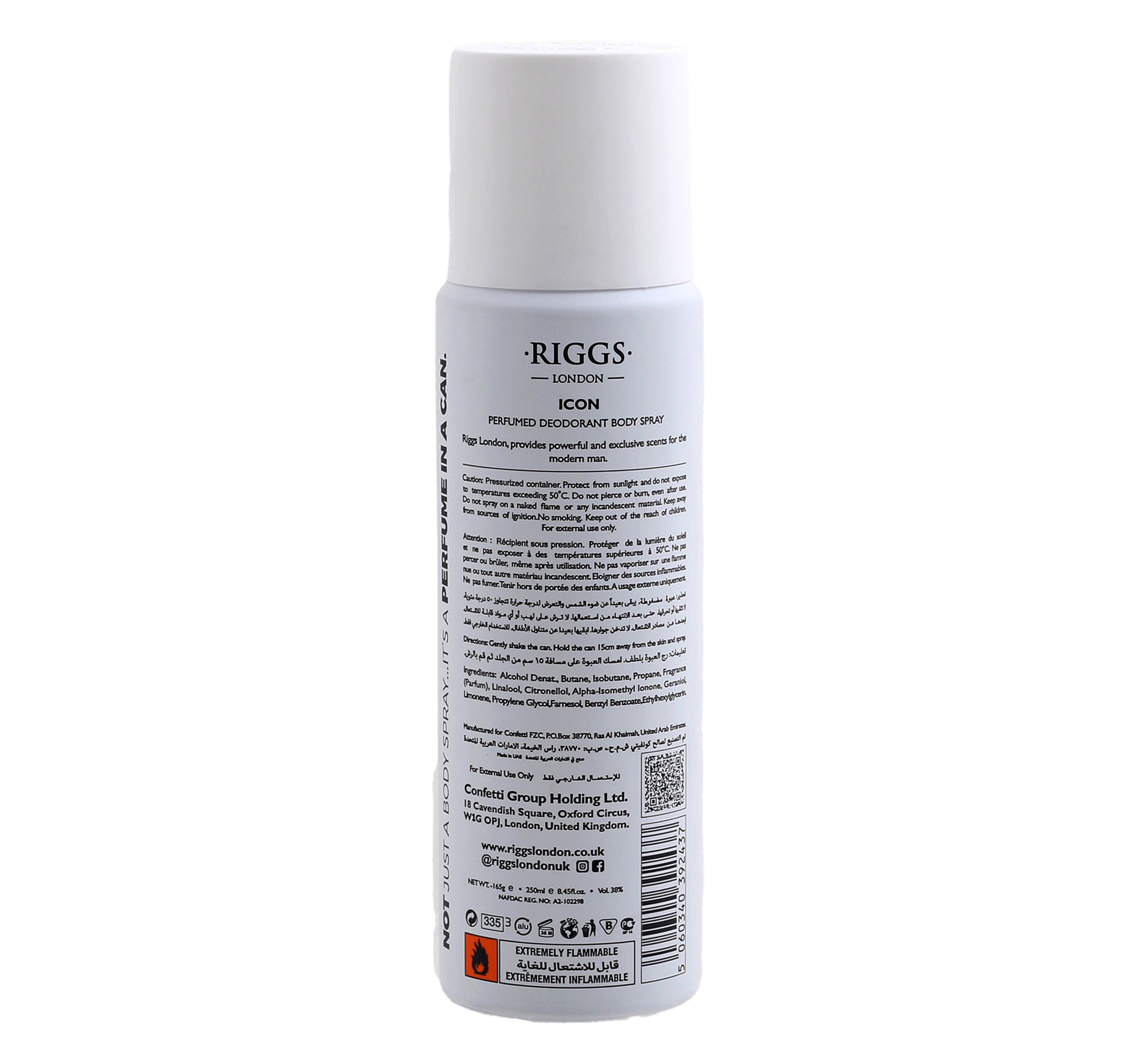 Riggs London Icon Deodorant Body Spray 250 ml
