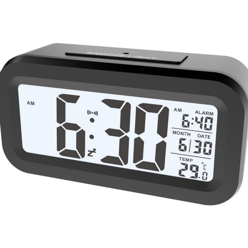 Maple Leaf LCD Digital Alarm Clock 13.7cm Black