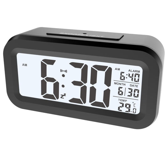 Maple Leaf LCD Digital Alarm Clock 13.7cm Black