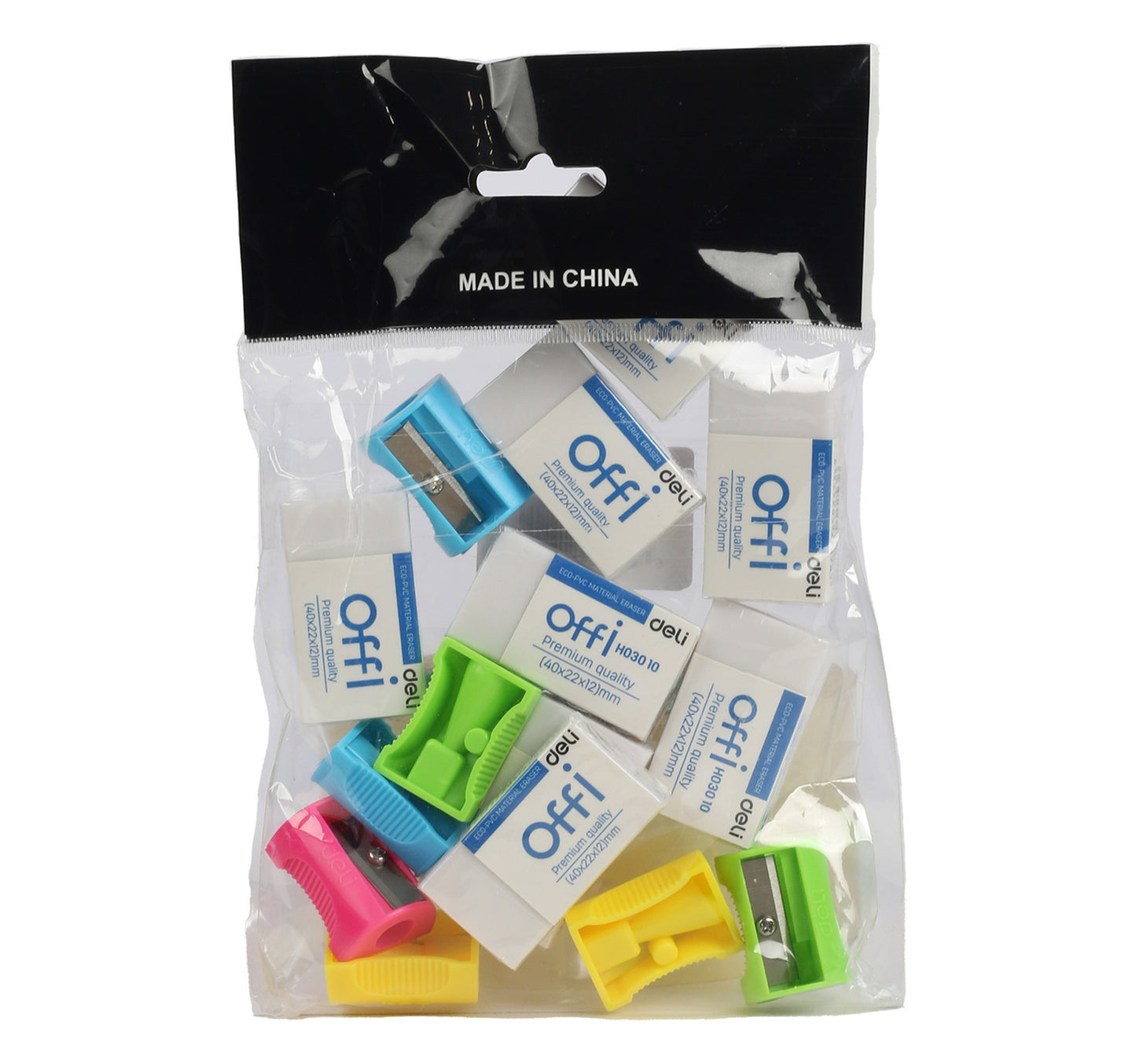 Deli Eraser 8pcs + Sharpener 7pcs DL-72124