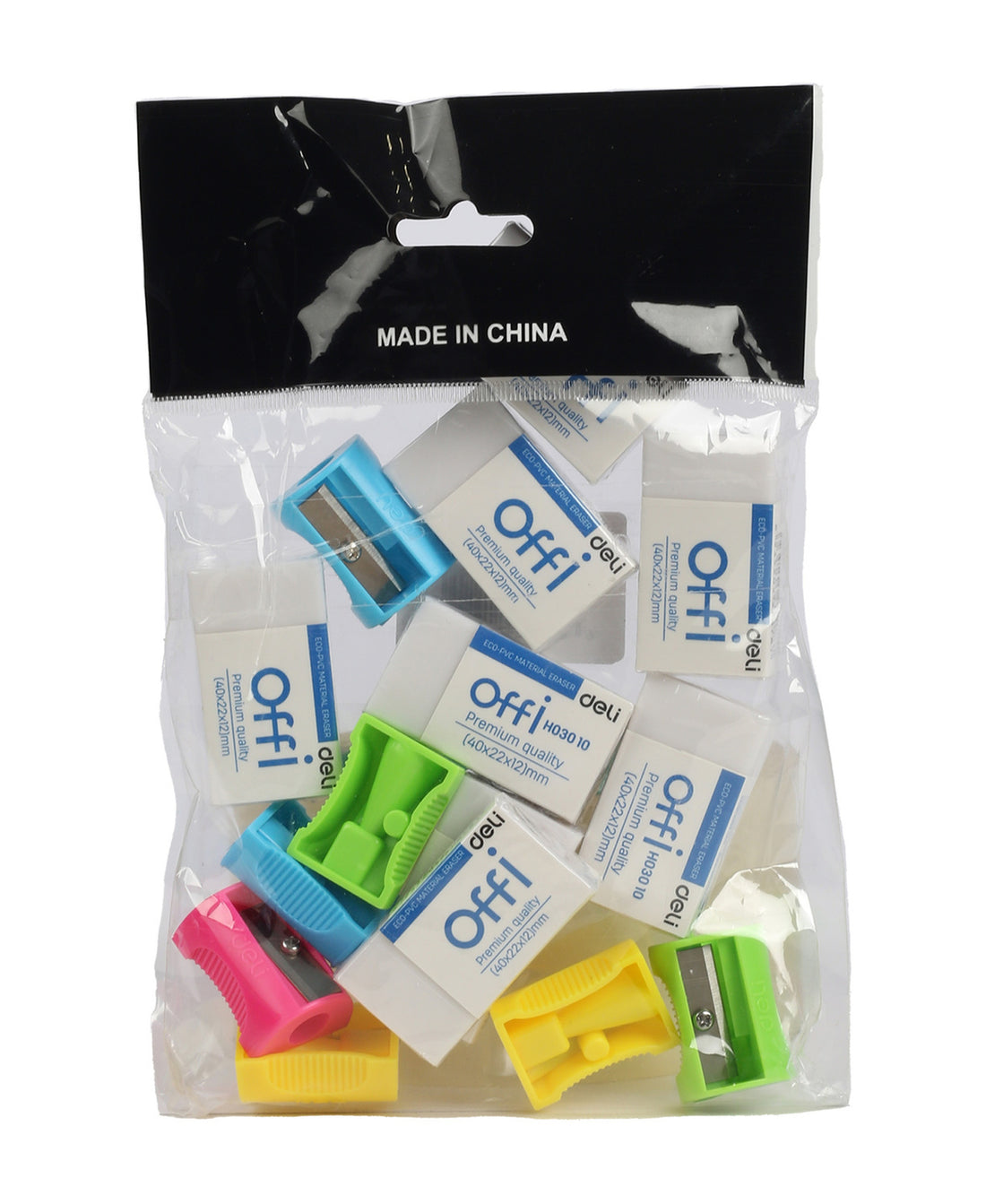 Deli Eraser 8pcs + Sharpener 7pcs DL-72124