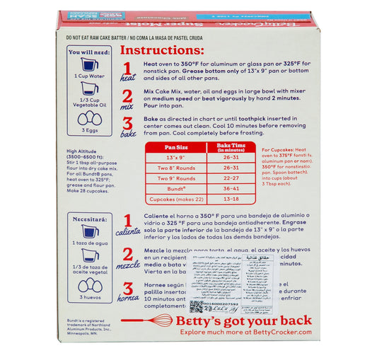 Betty Crocker Super Moist Milk Chocolate Cake Mix 375 g