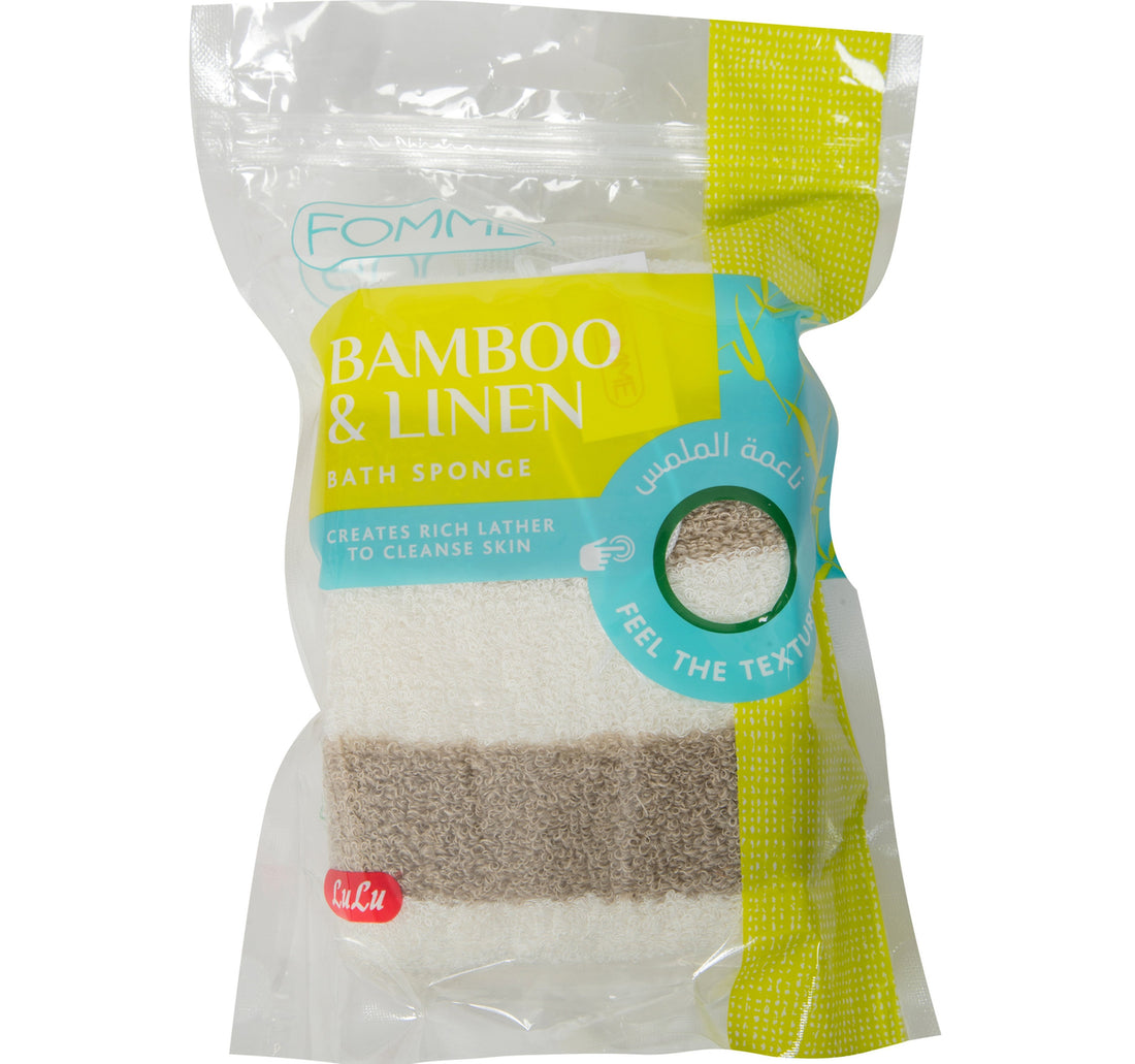 Fomme Bamboo & Linen Bath Sponge 1 pc