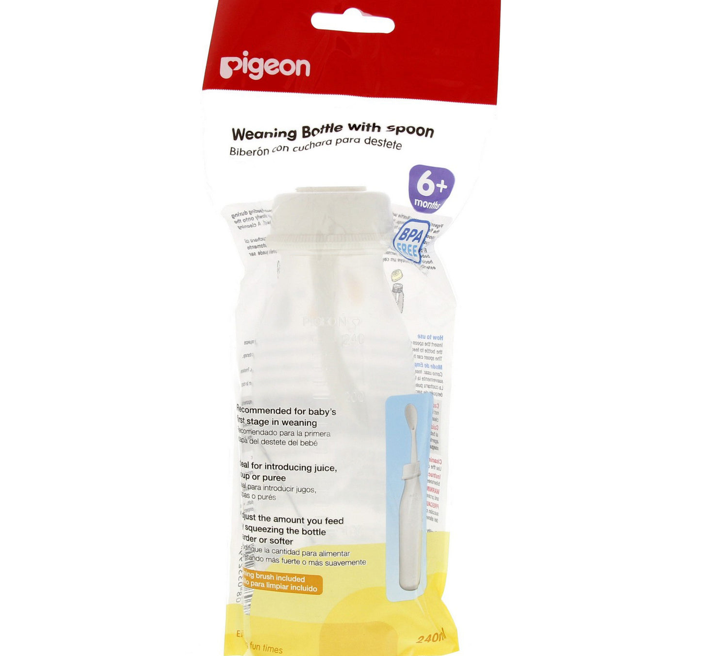 Pigeon Weaning Bottle With Spoon 240 ml