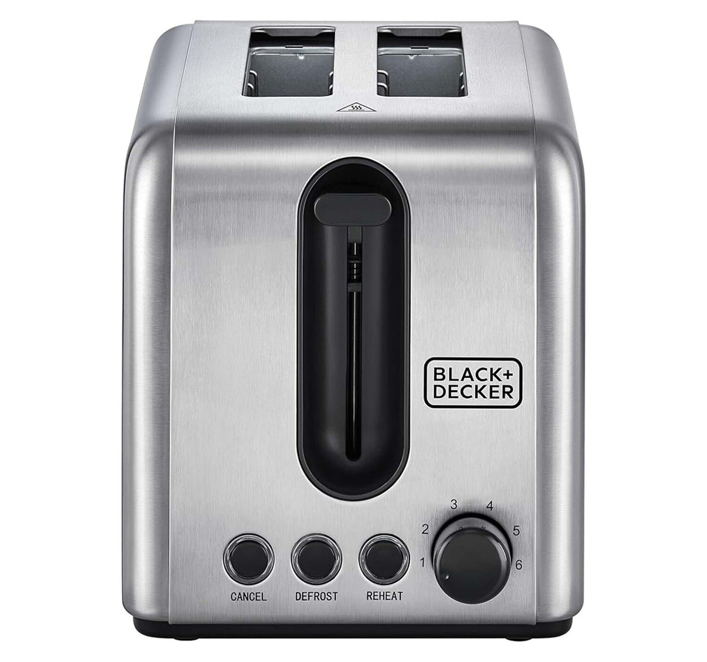 Black+Decker 2 Slice Toaster, 1050 W, Stainless Steel, ET244-B5