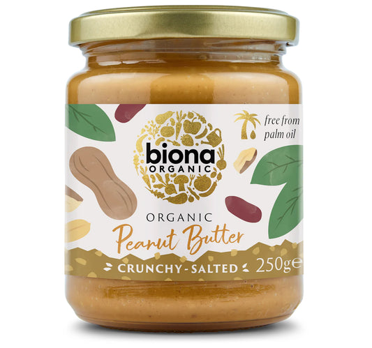 Biona Organic Crunchy Peanut Butter 250 g