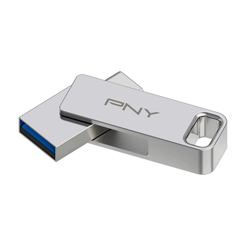 محرك أقراص فلاش مزدوج PNY DUO LINK بسعة 128 جيجابايت، USB 3.2 Type-C