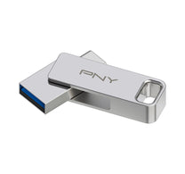 محرك أقراص فلاش مزدوج PNY DUO LINK بسعة 128 جيجابايت، USB 3.2 Type-C