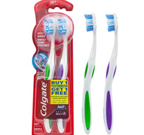 فرشاة أسنان كولجيت أوبتيك وايت ناعمة، ألوان متنوعة، قطعتان