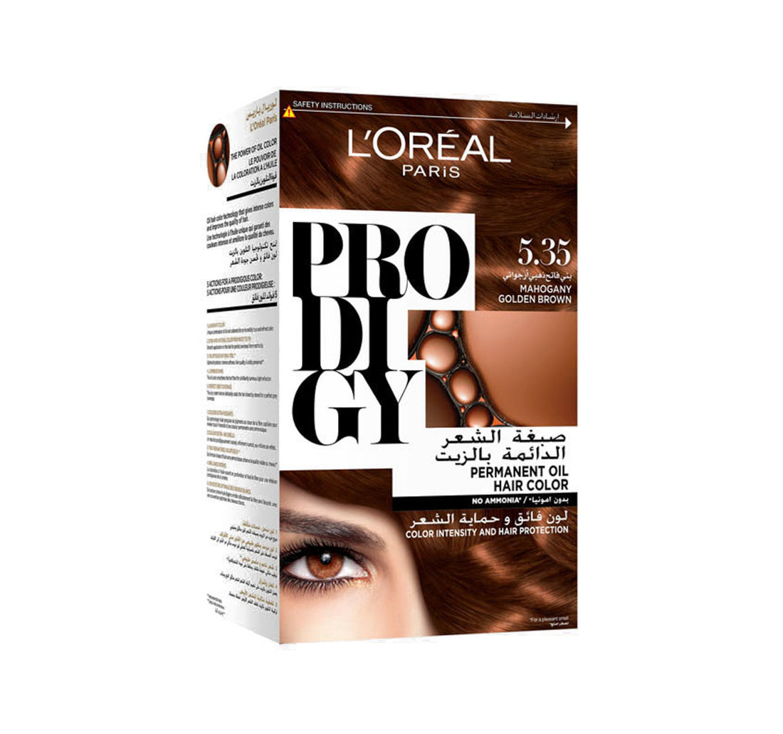 L'Oreal Paris Prodigy Hair Color 5.35 Mahogany Golden Brown 1 pkt