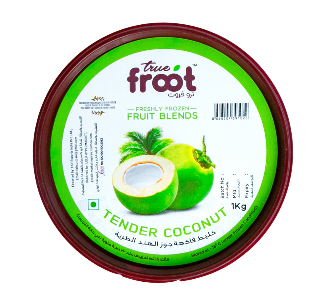 True Froot Freshly Frozen Tender Coconut Fruit Blend 1 kg