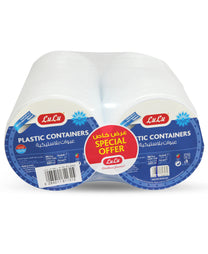 LuLu Plastic Containers with Lids Capacity 225 ml 2 x 20pcs
