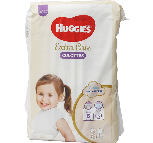 Huggies Extra Care Culottes Cloud Soft Comfort Diaper Size 6 15-25 kg 40pcs