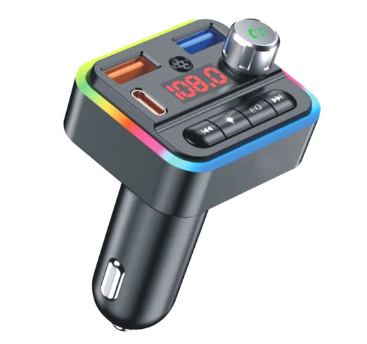 Universal RGB Lighting Wireless Car FM Player, UN-TCM186