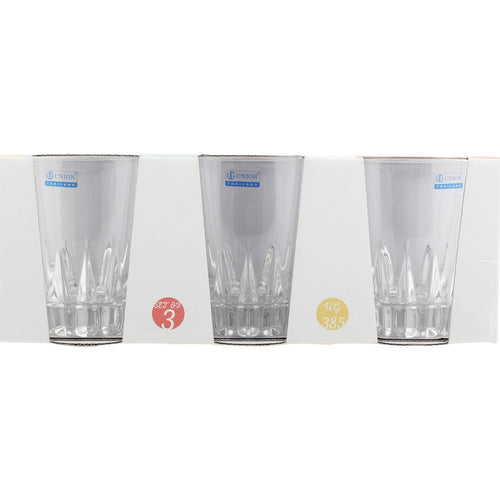 Union Glass Short Tumbler, 3 Pcs, UG-385