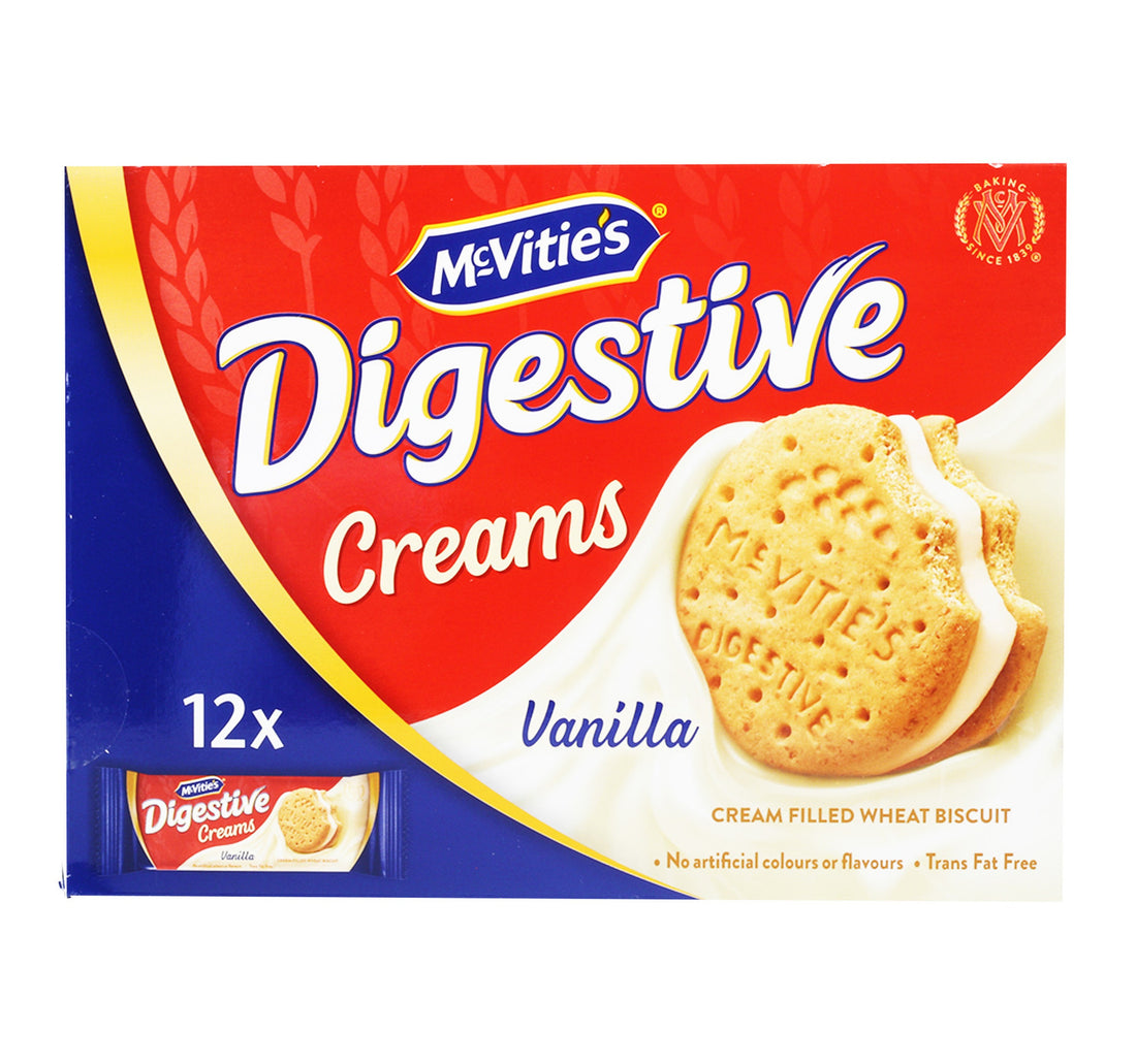 بسكويت ماكفيتيز دايجستف كريمز بنكهة الفانيليا، عبوة اقتصادية، 12 × 40 جم