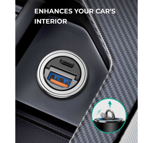 Aukey 30W Metal Dual Port Fast Car Charger CCA3