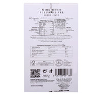 Pancracio Nibs with Fleur de Sel Dark Chocolate 100 g