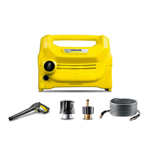 غسالة الضغط الأفقية Karcher K1 مع خرطوم ضغط عالي بطول 6 أمتار، وإزالة المياه